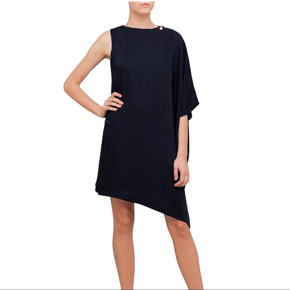Ted Baker Aubreey Dress, Navy with Rose Gold